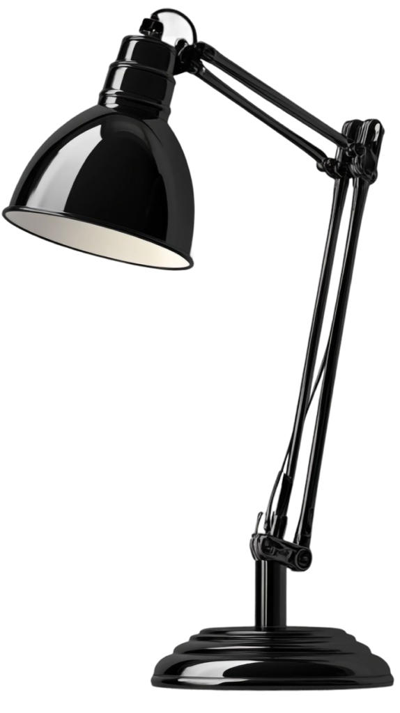 Adjustable black desktop lamp